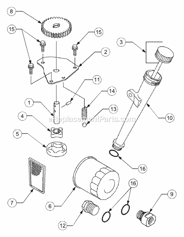 Lubrication Diagram and Parts List for 1525 13A-221F100 Cub Cadet Lawn Tractor